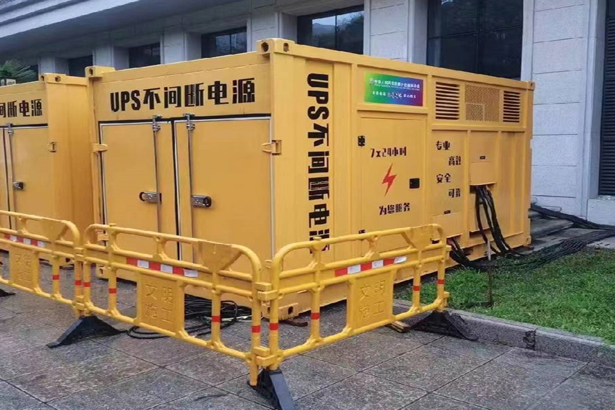 细水乡发电机租赁施工现场
