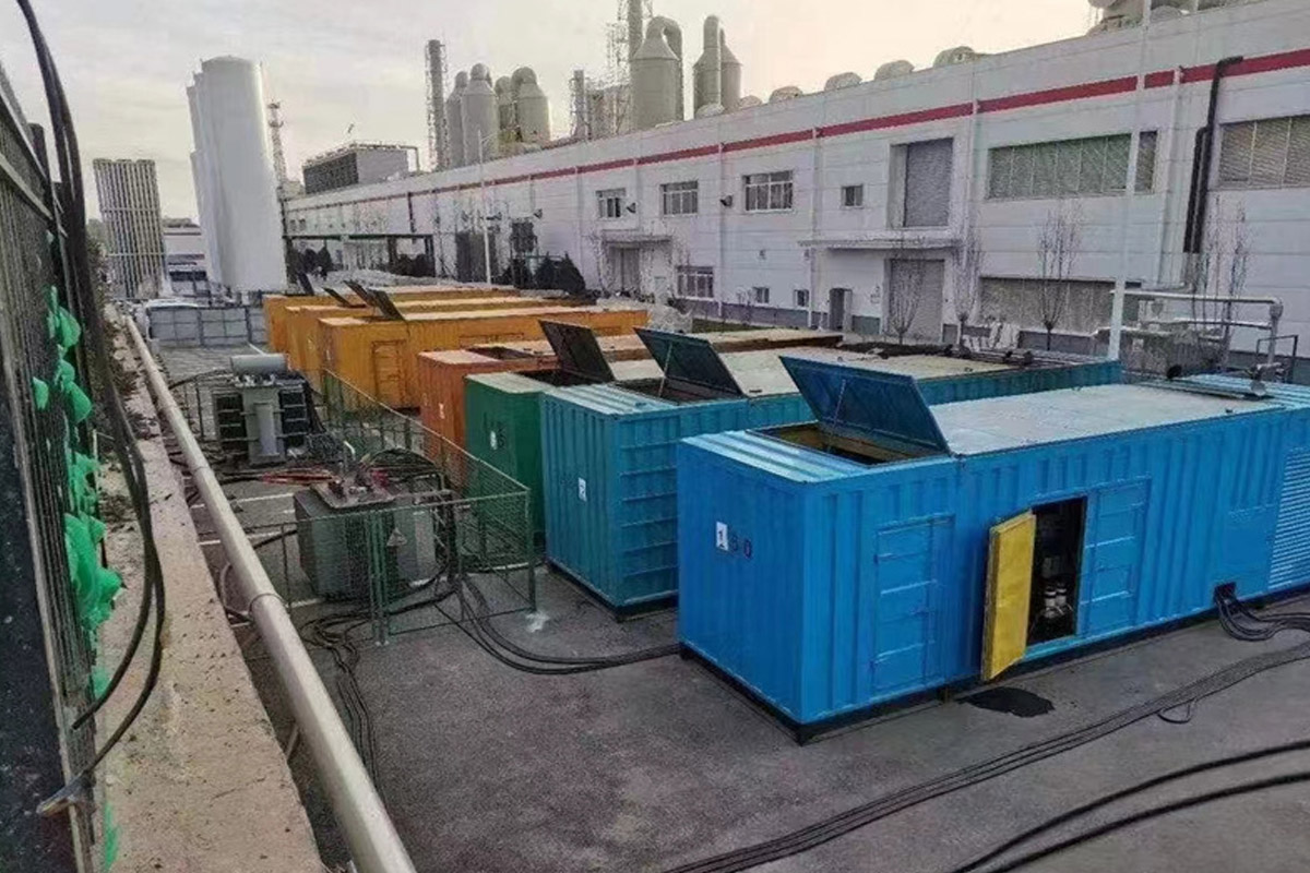 细水乡发电机租赁施工现场